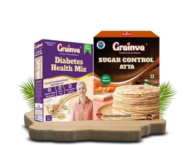 Sugar Control Combo Kit (Diabetes Health Mix 800g + Sugar Control Atta 1Kg)
