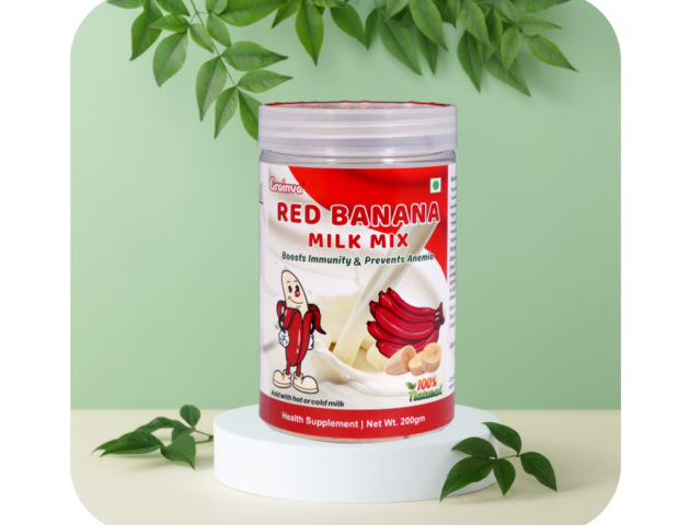 Grainva Red Banana Milk Mix Powder (200 Grams)