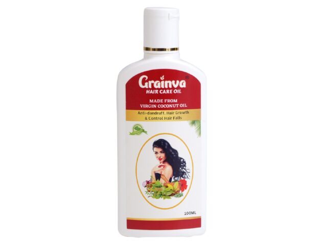 Grainva Hair Care Oil For Men & Women (100 ML) 100% Natural Pure Coconut Hair Oil |  Control Hair Fall | Increases Hair Growth Naturally | Reduces Dandruff