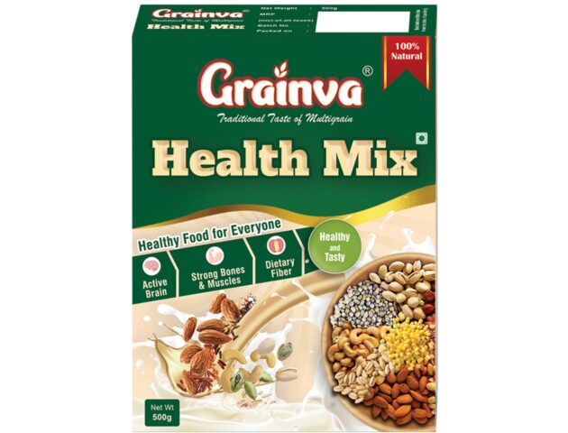 Grainva Health Mix 500g | 100% Natural Nutrition for all age groups | 16 Natural Ingredients | Millets | Cereals | Pulses | Nuts | Multi Millet Health Drink Mix Powder